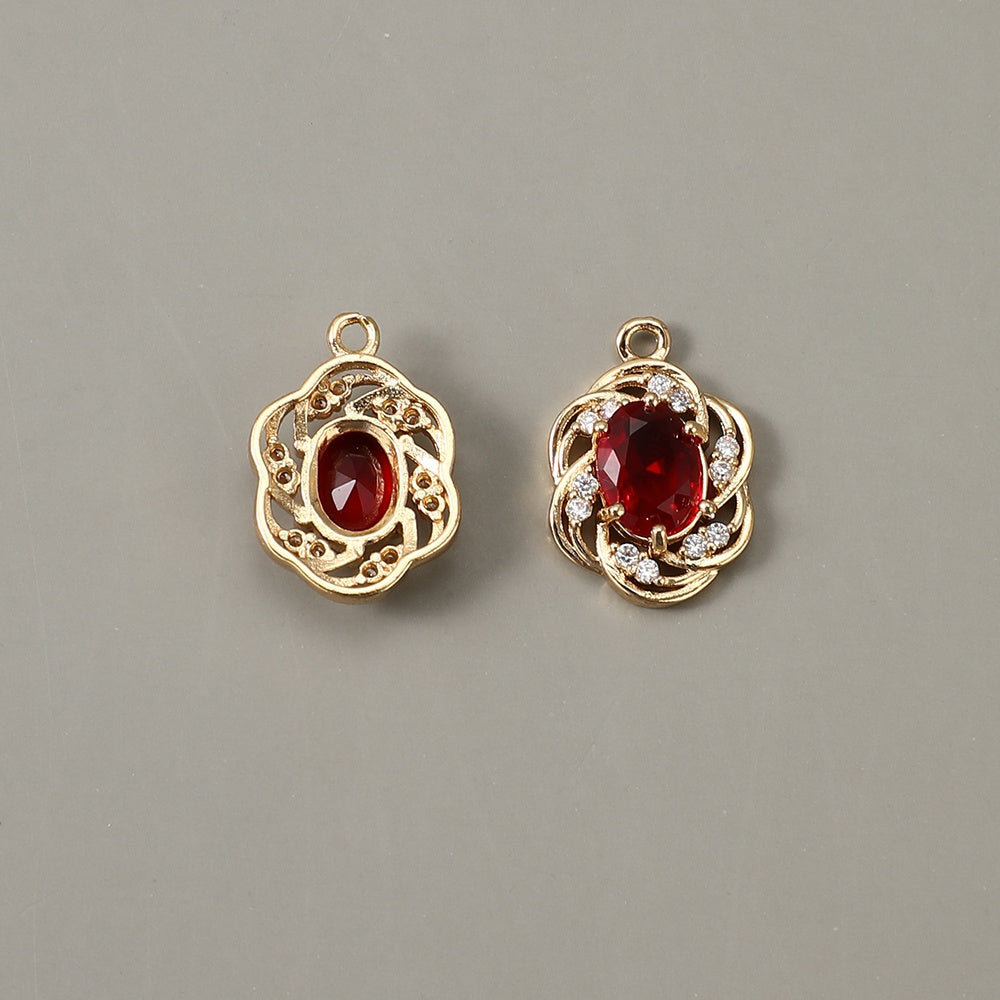 Glass Flower Pendants