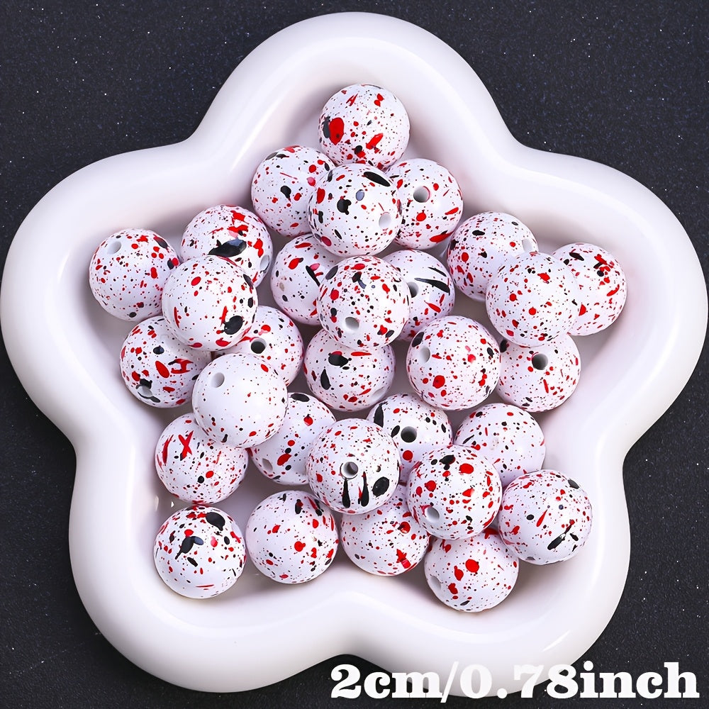 Dinosaur Egg Acrylic Spacer Beads