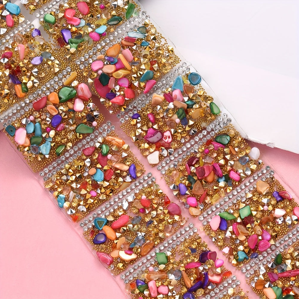 14PCS 40×30mm Self-Adhesive Decorative Gravel Embellishment Set
