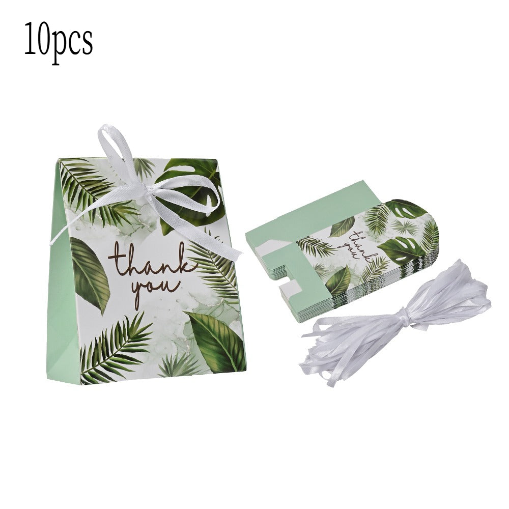 Green Leaf Thank You Gift Packaging Bags