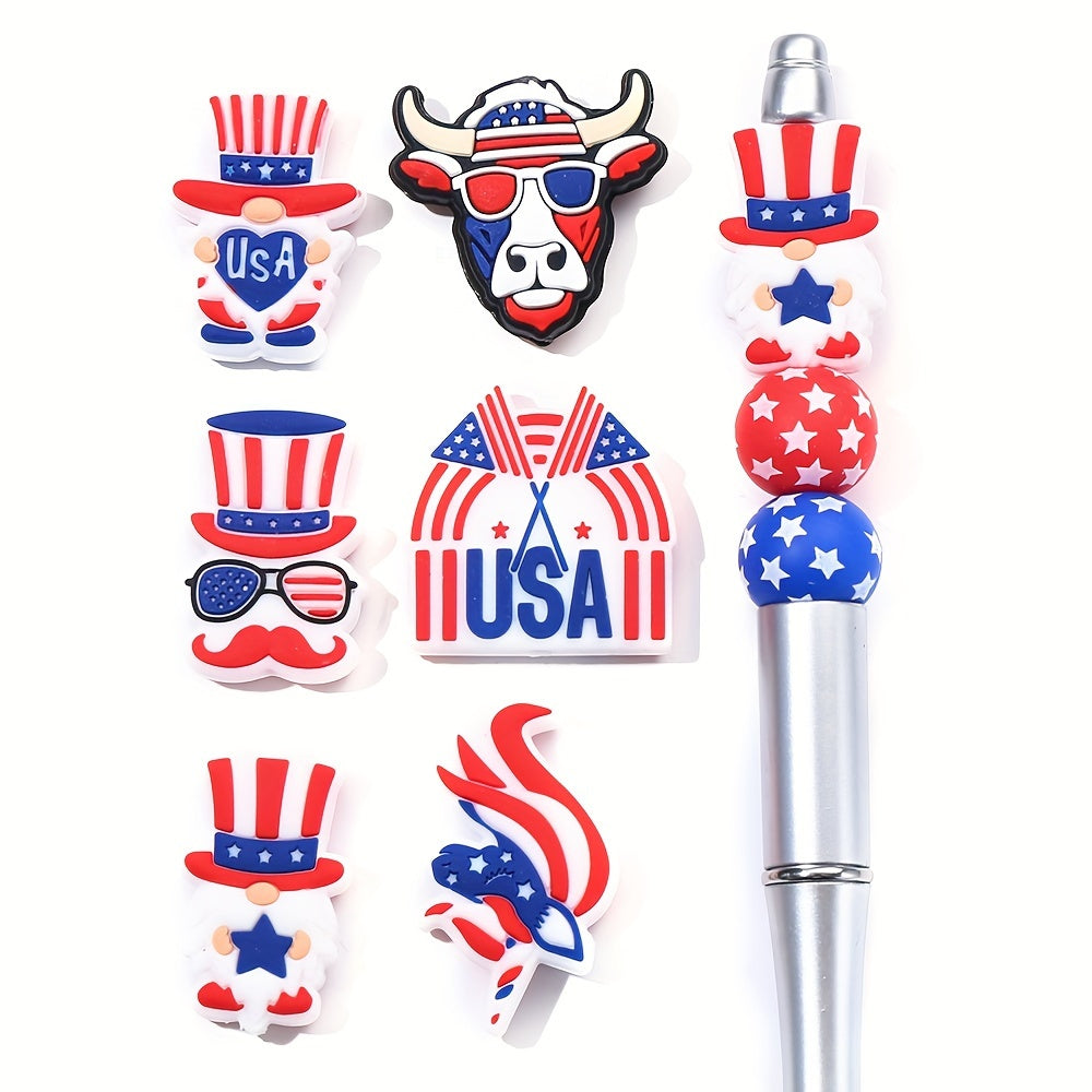 Patriotic Silicone Beads Independence Day Kit