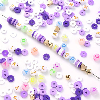 1SET Mixed Soft Clay, Acrylic & CCB Bead Kit with Cord
