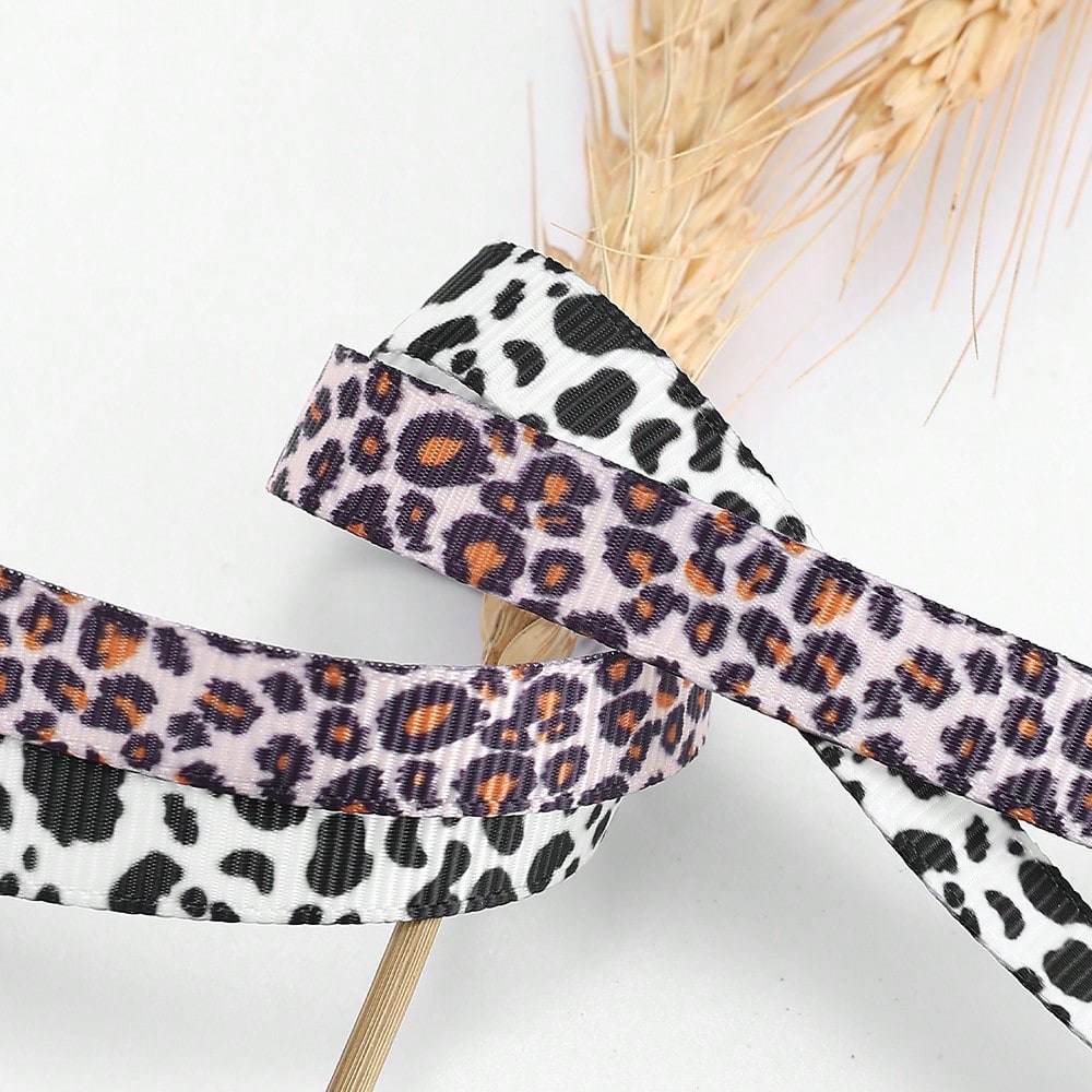 1 cm Fashion Animal Print Fabric Ribbon