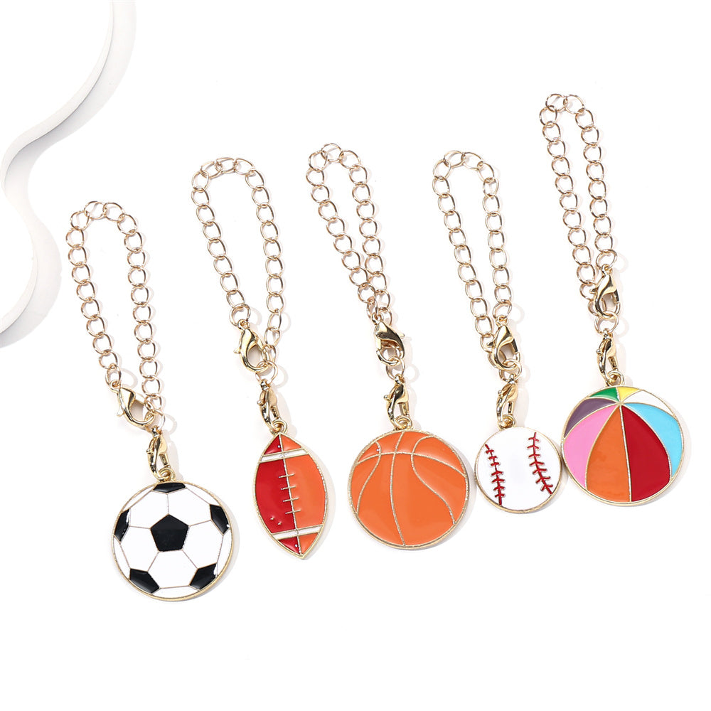 Sports Theme Enamel Pendant Charms