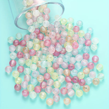 50-100pcs 8/10mm Acrylic Spacer Beads Loose Macarone Jewelry Beads