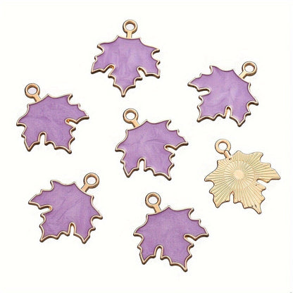 10PCS Alloy Maple Leaf Pendant Set