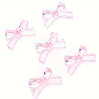 Clear Bow Tie Acrylic Flatback Beads