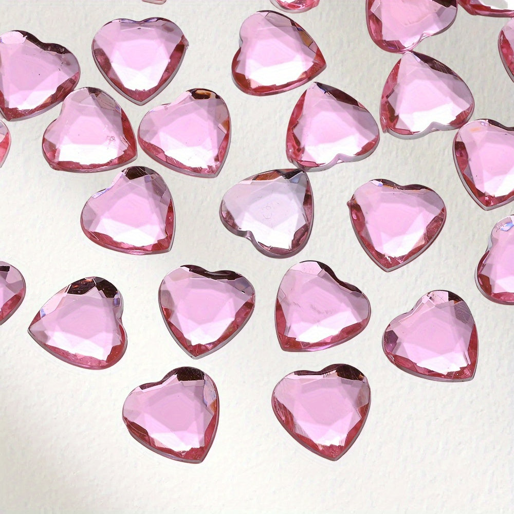 12 mm Acrylic Heart Decorative Patches