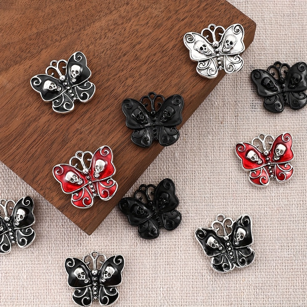 Halloween Skull Butterfly Charms