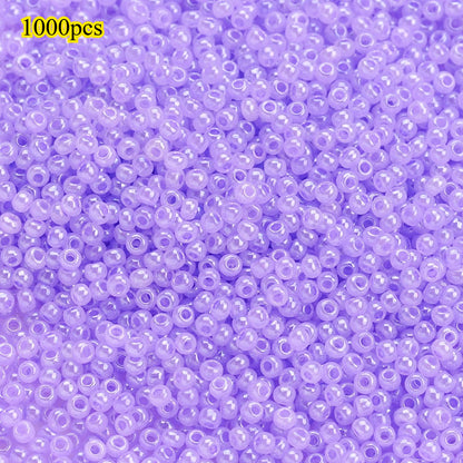 1000pcs 2mm Random Color Glass Seed Beads