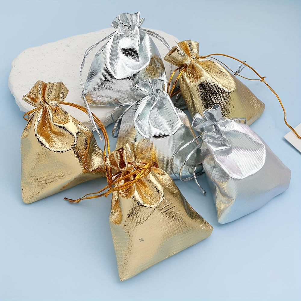 30-Piece Gold & Silver Drawstring Jewelry Gift Bags