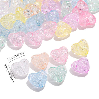 Acrylic Popped Crystal Love Beads