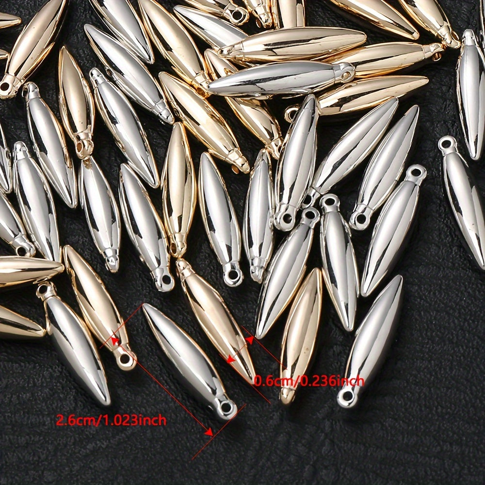 Gold & Silver CCB Plastic Pendants