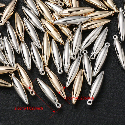 Gold & Silver CCB Plastic Pendants