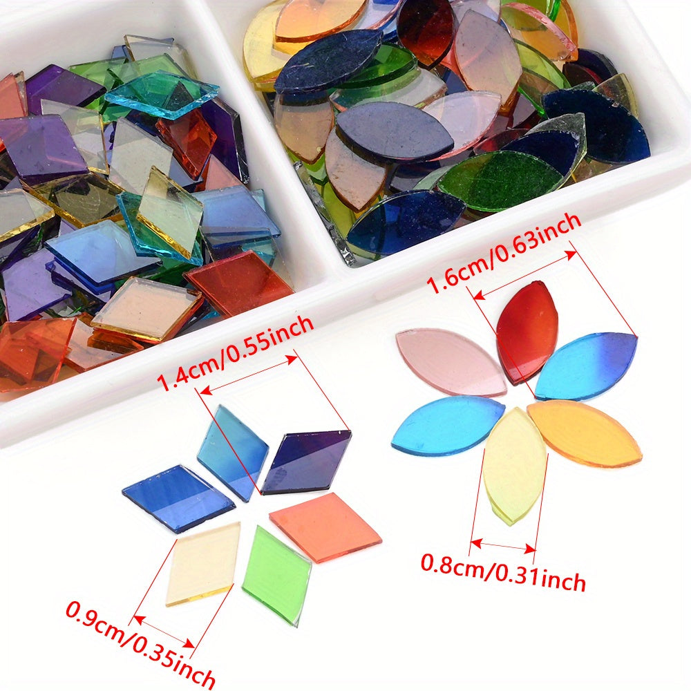 Multicolor Irregular Glass Beads