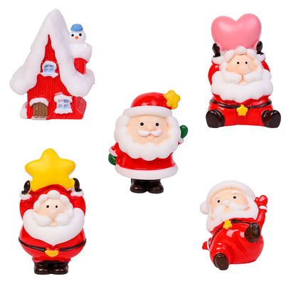Resin Santa Claus Ornament Set