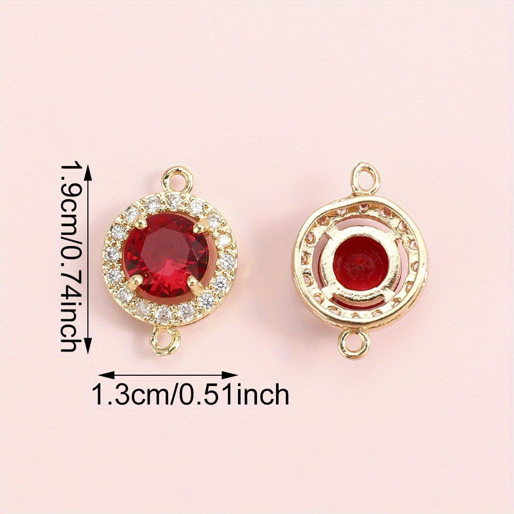Round Glass Rhinestone Pendants