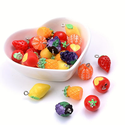 Strawberry Resin Pendant Charms