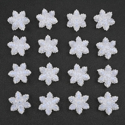Ice Snowflake Acrylic Beads
