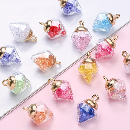 10PCS 16×22mm Minimalist Teardrop Glass Pendant Set