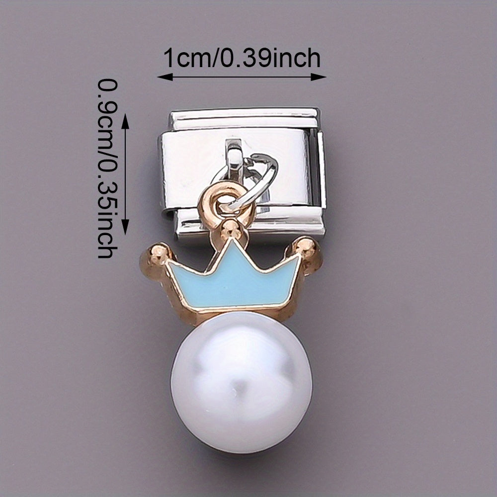 9x10 mm Stainless Steel Crown Modular Charm
