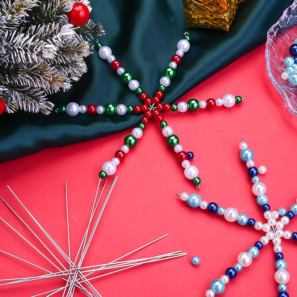 Christmas Snowflake Beaded Decorative Strands