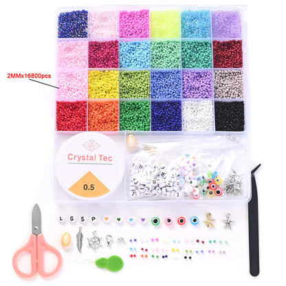 16,800 pcs 2 mm Seed Beads DIY Jewelry Making Kit