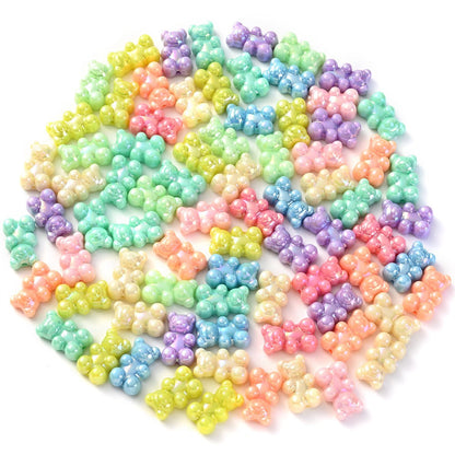 500-Piece 18x11 mm Transparent Gummy Bear Acrylic Beads