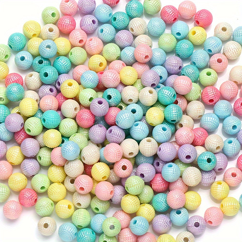 50-100pcs 8/10mm Acrylic Spacer Beads Loose Macarone Jewelry Beads