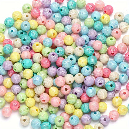 50-100pcs 8/10mm Acrylic Spacer Beads Loose Macarone Jewelry Beads