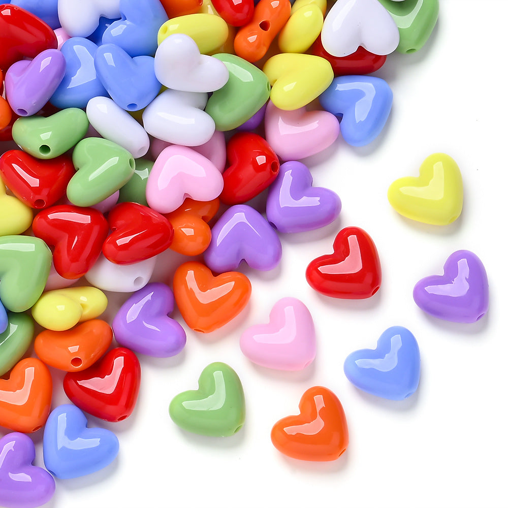 Pink Love Acrylic Beads