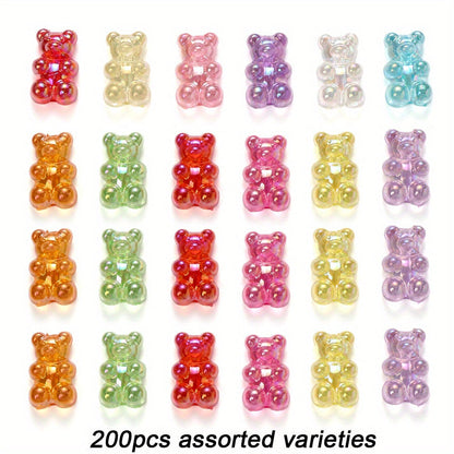 Assorted Bear Acrylic Jewelry Beads