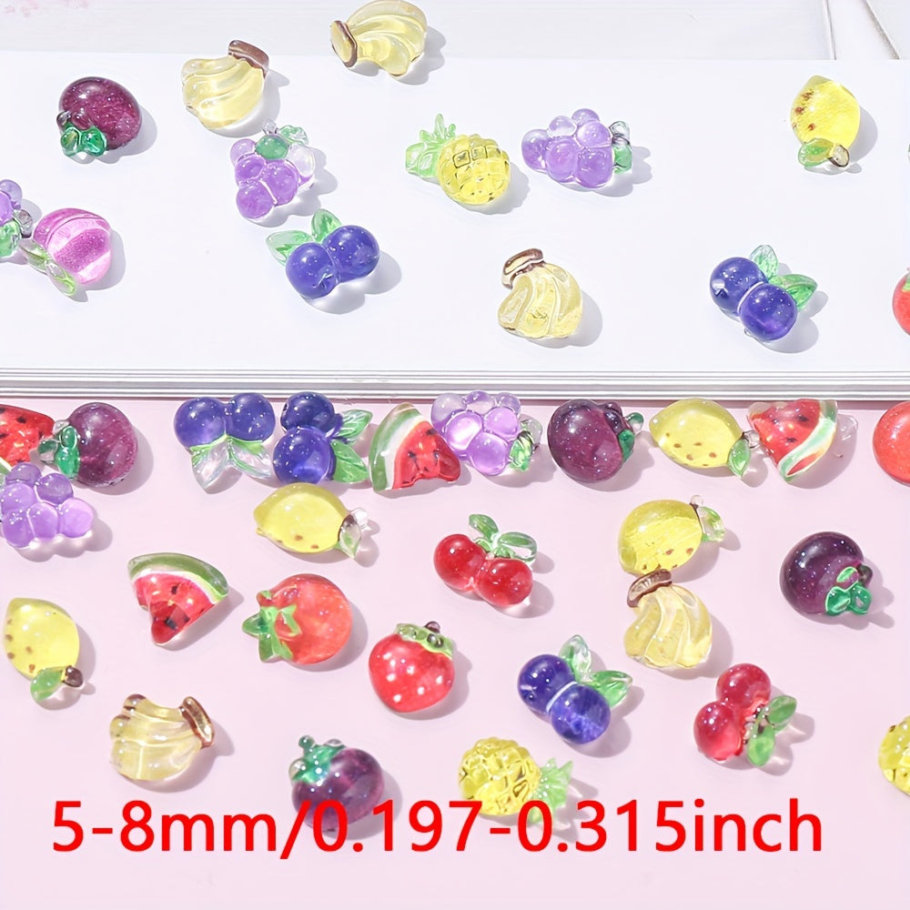 Mixed Fruit Acrylic Charms