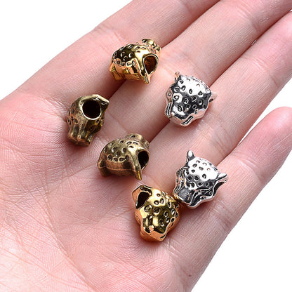10pcs 12mm Vintage Leopard Head Spacer Beads