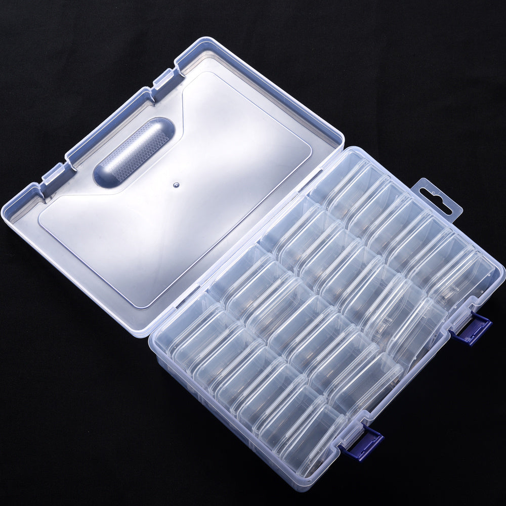 14-Piece Transparent Plastic Jewelry Storage Box Set