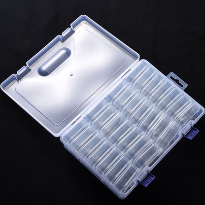 14-Piece Transparent Plastic Jewelry Storage Box Set