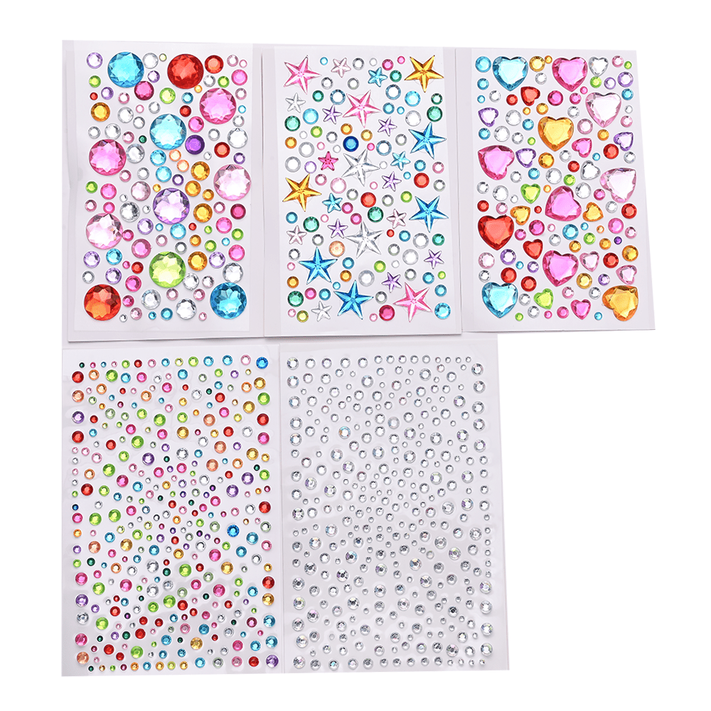Acrylic Rhinestone Rainbow Self-Adhesive Stickers