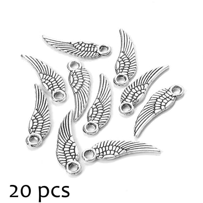 Vintage Alloy Wing Pendants