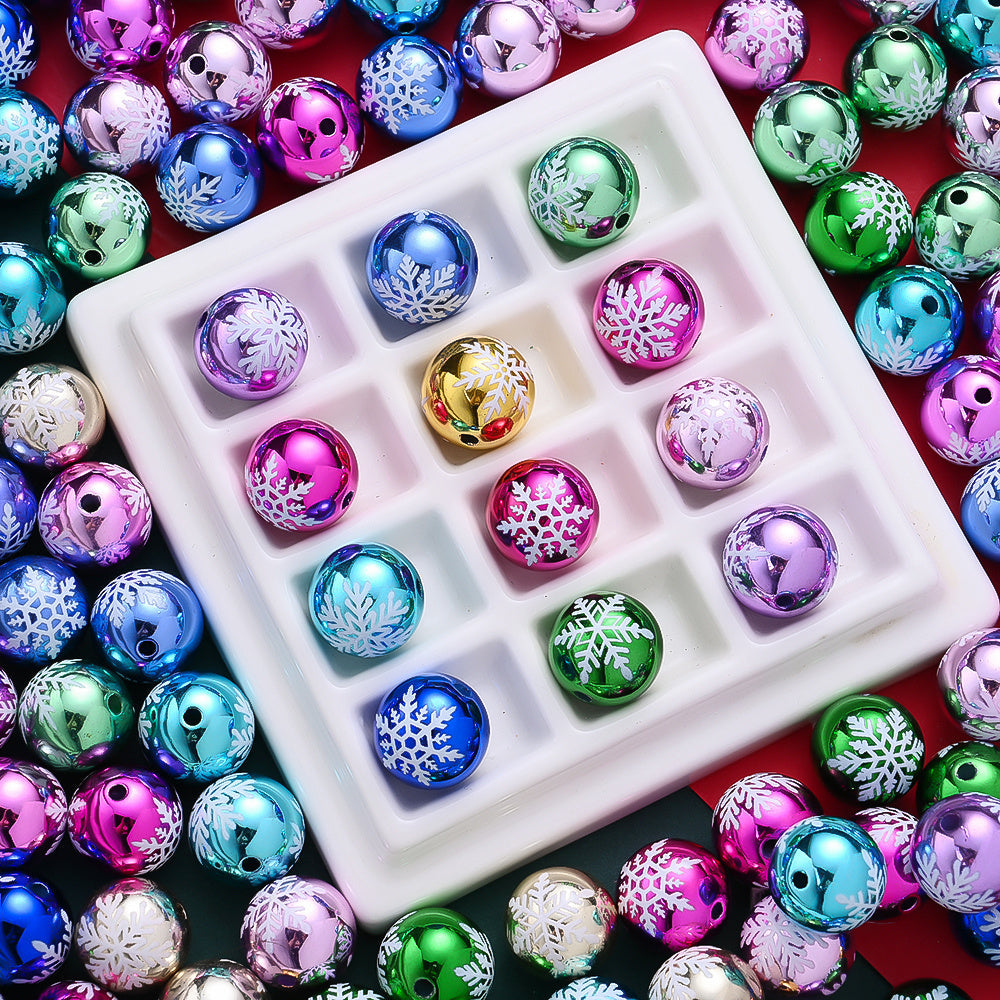 Christmas Snowflake Acrylic Beads