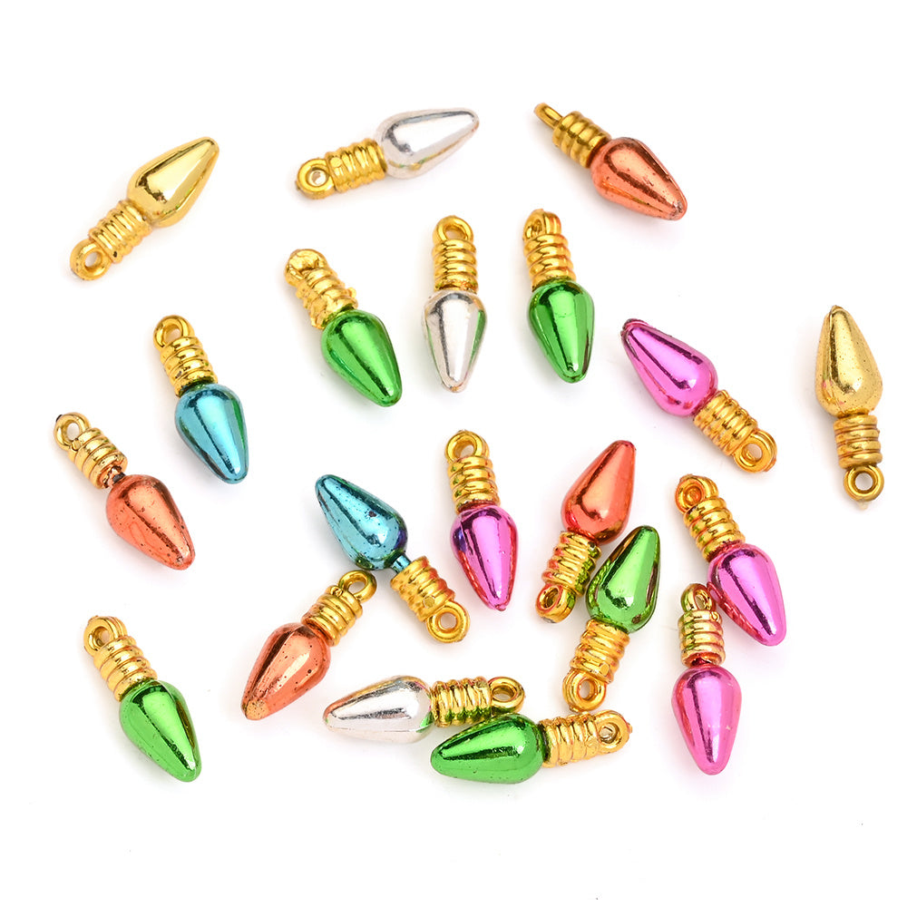 10PCS 6–28mm Light Bulb Shape Resin Pendant Set