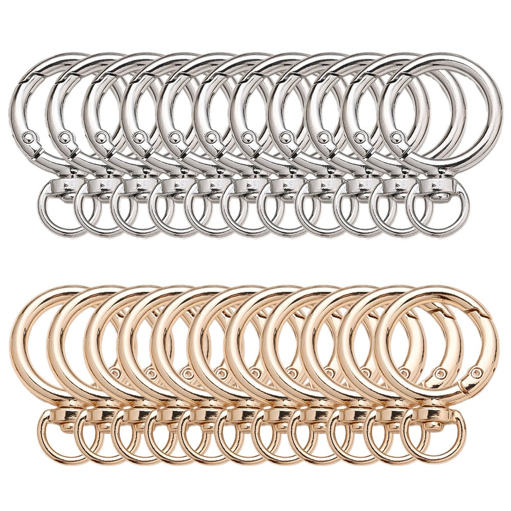 Round Circle Buckle Keychain Hooks