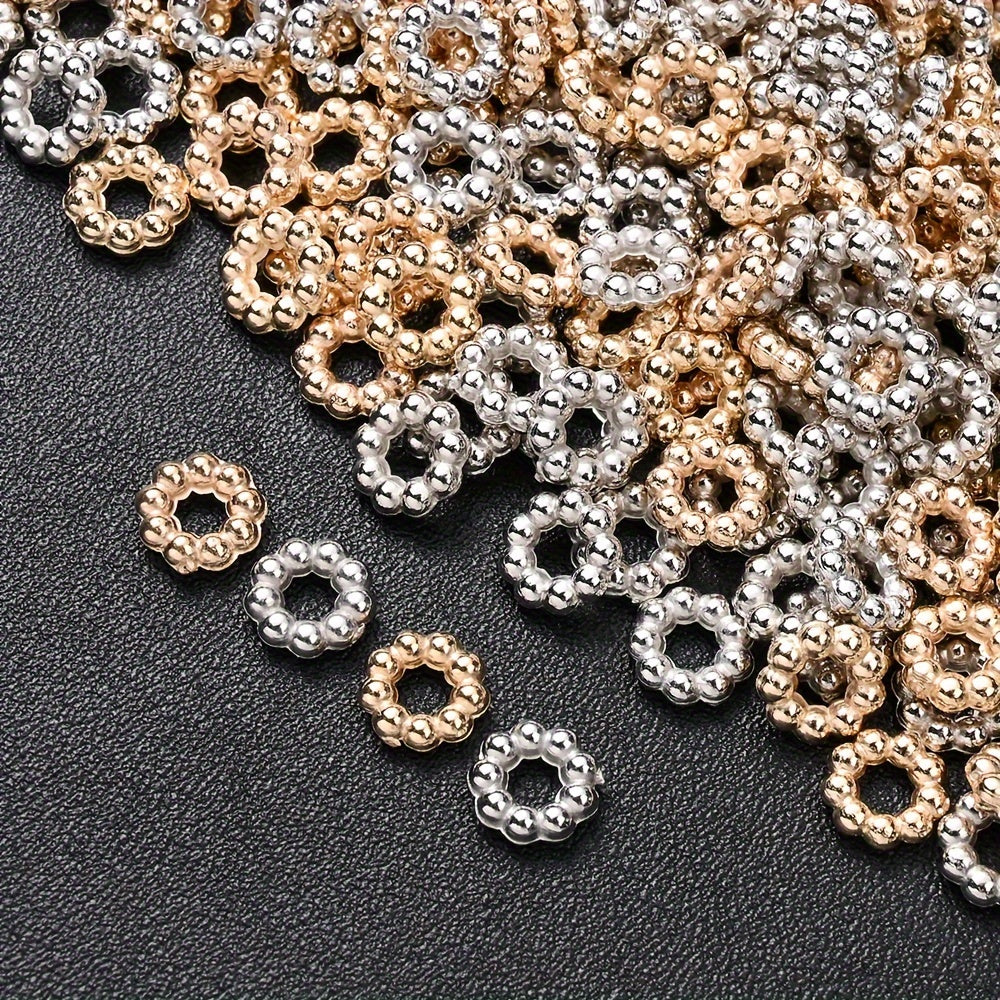 8 mm Snowflake CCB Spacer Beads