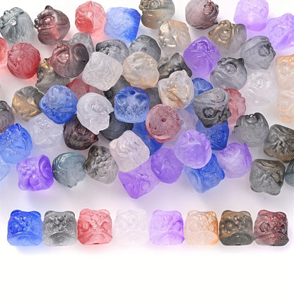 Frosted Lion Head Acrylic Beads