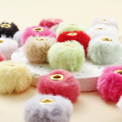 20PCS 20mm Ultra-Soft Plush Hairball Beads