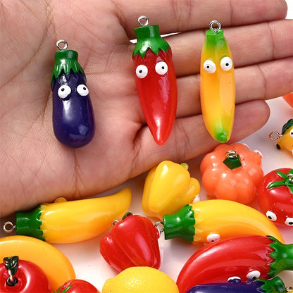 3D Vegetable Resin Charms