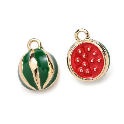 2PCS Fruit Series Alloy Pendant Set