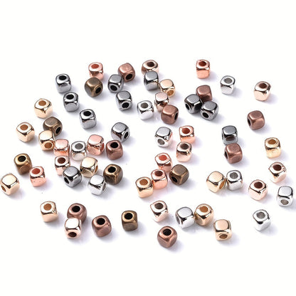 100PCS 3mm Multicolor Cube CCB Spacer Bead Set