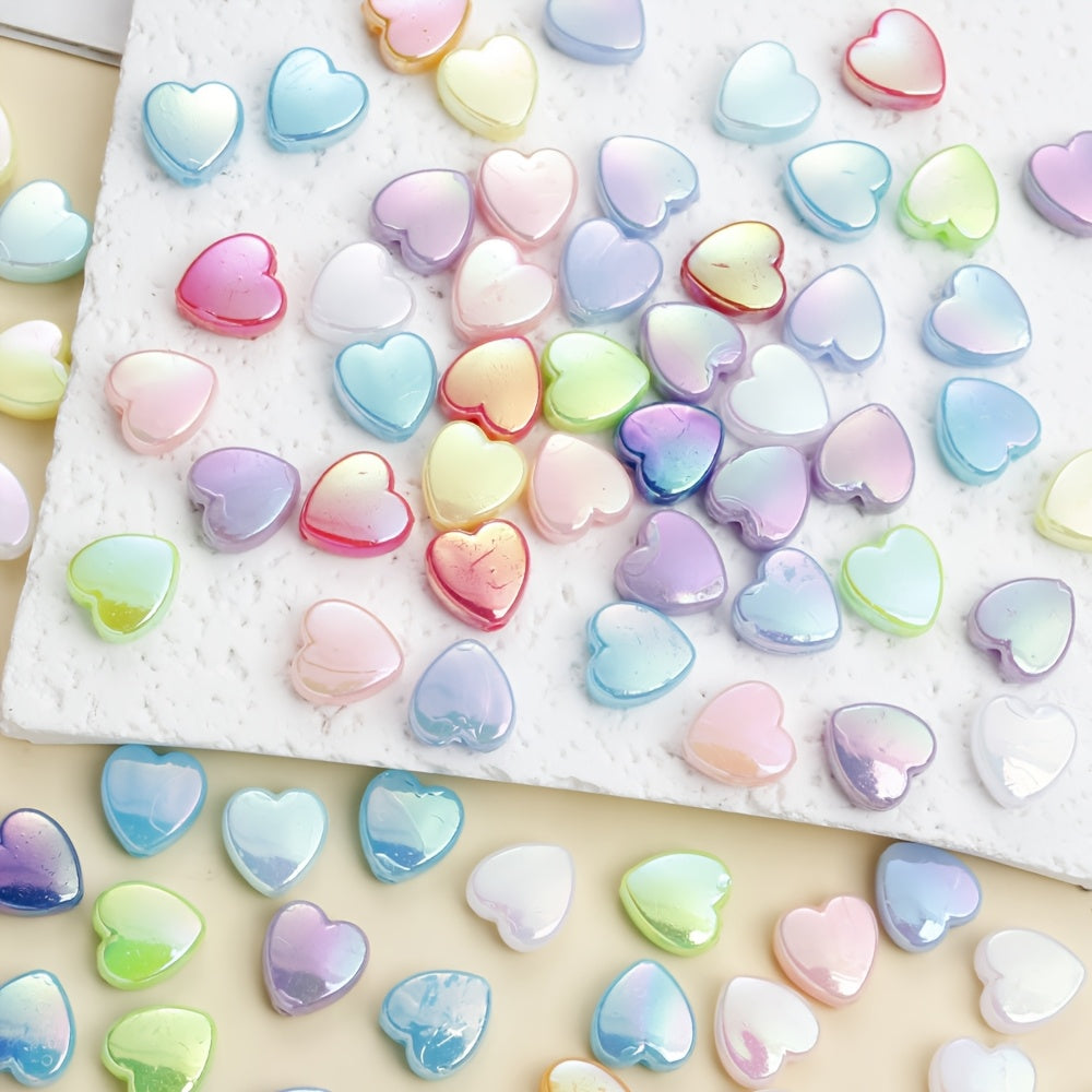 100-Piece 9 mm Love Acrylic Spacer Beads