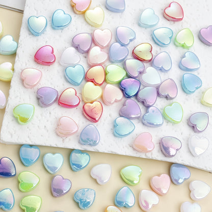 100-Piece 9 mm Love Acrylic Spacer Beads