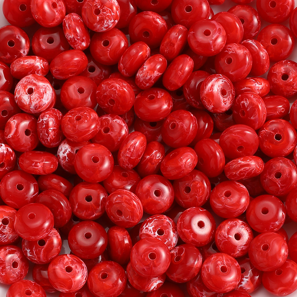 100-Piece 5x10 mm Acrylic Flat Spacer Beads